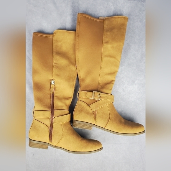 Dr. Scholl's Shoes Womens Rate Tan Faux Leather Knee-High Boots Shoes Size 7M - Picture 6 of 12